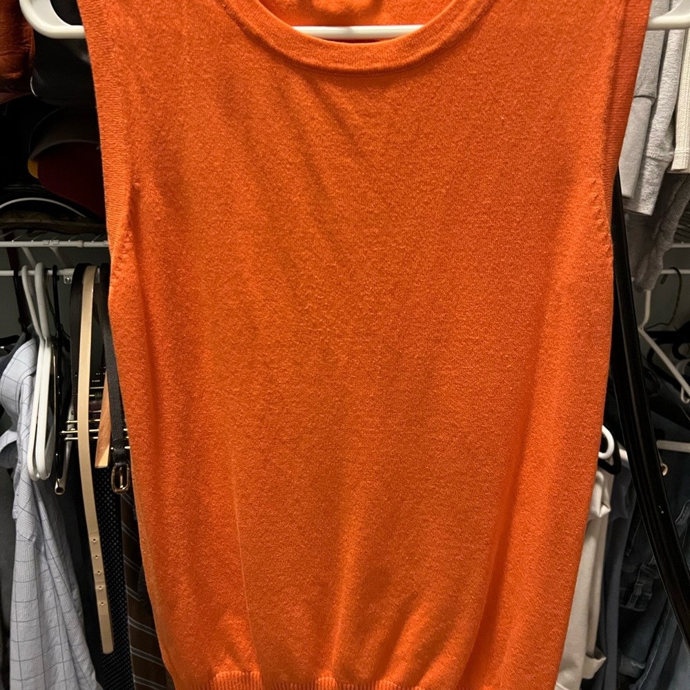 Vine & Love Bold Orange Knit Top